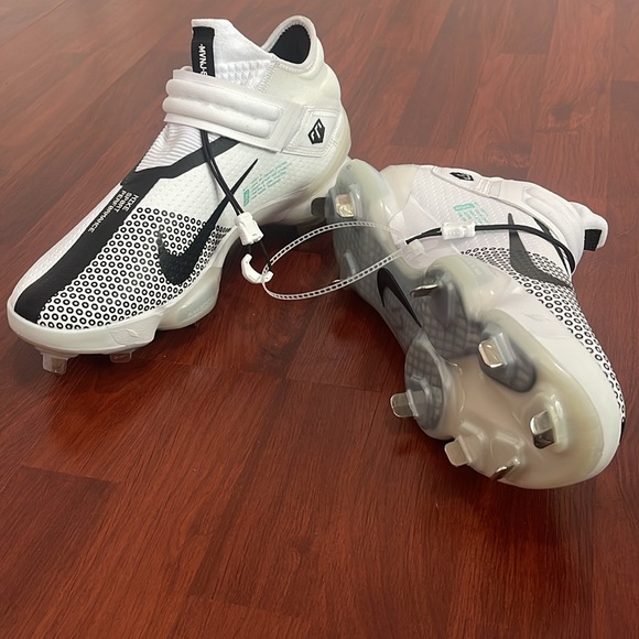 Nike Force Zoom Trout 7 Men’s White/Black Baseball Cleats - Picture 5 of 5